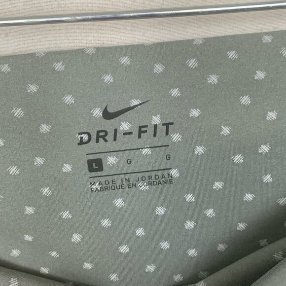 Nike women's large leggings twist front sage green polka dot sunburst athletic - Picture 3 of 10